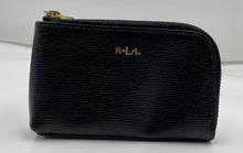 Load image into Gallery viewer, Authentic Lauren Ralph Lauren Womens Black Leather Mini Clutch Wallet
