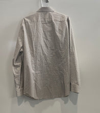Load image into Gallery viewer, Express 1MX Mens Beige Print Long Sleeve Slim Fit Button-Up Shirt Size Large
