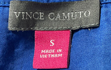 Load image into Gallery viewer, Vince Camuto Womens Blue V-Neck Sleeveless Collarless Pullover Tank Top Size S
