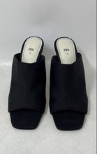 Load image into Gallery viewer, Zara Womens Black Square Toe Slip-On Stiletto Heel Mule Sandals Size EUR 36
