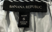 Load image into Gallery viewer, Banana Republic Womens Black White Striped Ruffle Drop Waist Mini Dress Size PS
