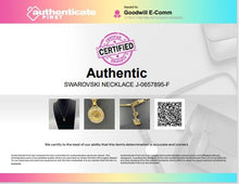 Load image into Gallery viewer, Authentic Swarovski Women's Gold Tone Necklace With Pendant.
