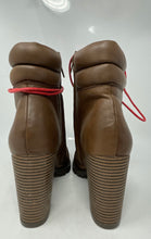 Load image into Gallery viewer, Dolce By Mojo Moxy Womens Brown Round Toe Lace-Up Block Heel Ankle Boots Sz 8.5M

