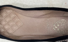 Load image into Gallery viewer, Vince Camuto Womens Black Suede Glitter Slip-On Round Toe Ballet Flat Size 7M
