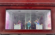 Load image into Gallery viewer, Vintage Brown Mr. Christmas Animated Ballroom Dancers Wooden Music Box Untested

