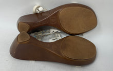 Load image into Gallery viewer, Contessa Womens Brown Rhinestone Open Toe Wedge Heel Slingback Sandals Size 6M
