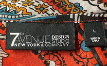 Load image into Gallery viewer, 7th Avenue Womens Red Printed Sleeveless Scoop Neck Blouse Top Size Large
