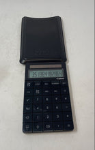 Load image into Gallery viewer, Canon X Mark I Black Solar Powered Handheld Calculator With Case Not Tested
