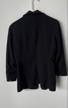 Load image into Gallery viewer, Calvin Klein Womens Black 3/4 Sleeve Peak Lapel Regular Fit Open Front Blazer
