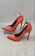 Load image into Gallery viewer, Shoe Republic LA Womens Pink Coral Pointed Toe Ankle Strap Pump Heels Size 7.5
