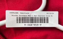 Load image into Gallery viewer, Brooks Brothers Mens Red Long Band Sleeve V-Neck Pullover Sweater Size XL
