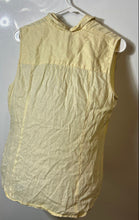 Load image into Gallery viewer, Ann Taylor Loft Womens Yellow Sleeveless Collared Blouse Top Size Large
