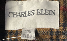 Load image into Gallery viewer, Charles Klein Womens Gray Wool Long Sleeve Button Front Heavy Overcoat Size 22W
