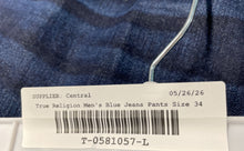 Load image into Gallery viewer, True Religion Mens Blue Dark Wash Regular Fit Straight-Leg Jeans Size 34
