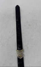 Load image into Gallery viewer, Unbranded Mens Silver Black Brown Croc Embossed Leather Reversible Belt Size 32
