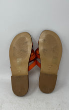 Load image into Gallery viewer, Minelli Womens Orange Brown Leather Open Toe Slip-On Slide Sandals Size 36
