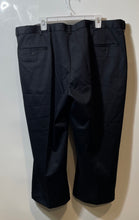 Load image into Gallery viewer, Haggar Mens Dark Blue Pleated Front Pockets Straight Leg Dress Pants Size 44x29
