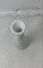 Load image into Gallery viewer, White Ceramic Stars &amp; Bars Embossed Home Decorative Flower Bud Vase Collectible
