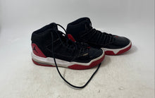 Load image into Gallery viewer, Nike Kids Air Jordan Max Aura AQ9214-006 Black Red Lace-Up Sneaker Shoes Size 5Y
