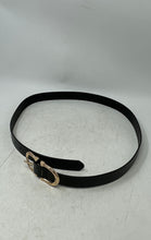 Load image into Gallery viewer, Tahari Womens Black Leather Double-Ring Adjustable Buckle Belt With Tag
