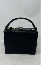 Load image into Gallery viewer, Reinventing Glamour Womens Black Gold Top Handle Crossbody Bag No Strap W/Tag
