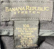 Load image into Gallery viewer, Banana Republic Womens Gray Stretch Flat Front Straight Leg Dress Pants Size 10R
