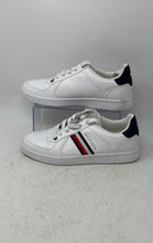 Load image into Gallery viewer, Tommy Hilfiger Mens Lei White Blue Leather Lace-Up Sneaker Shoes Size 8.5
