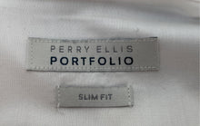 Load image into Gallery viewer, Perry Ellis Portfolio Mens White Cotton Long Sleeve Slim Fit Dress Shirt Sz XXL
