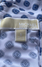 Load image into Gallery viewer, Michael Kors Womens Blue White Printed Blouse Top Size Small
