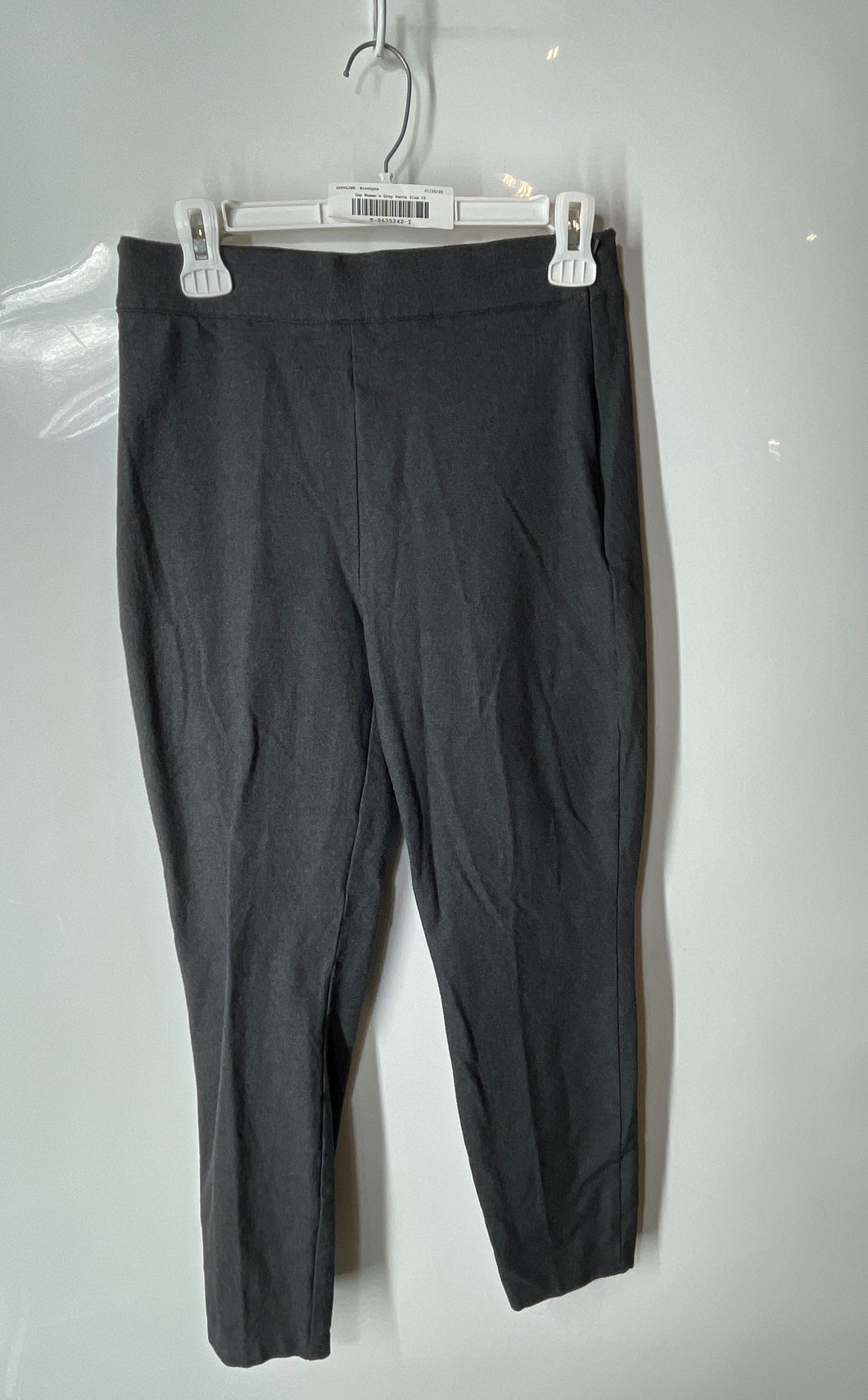 Gap Womens Gray Flat Front Side Zip Tapered Leg Ankle Pants Size 10