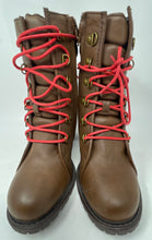 Load image into Gallery viewer, Dolce By Mojo Moxy Womens Brown Round Toe Lace-Up Block Heel Ankle Boots Sz 8.5M
