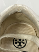 Load image into Gallery viewer, Authentic Tory Burch Womens Hank White Sneakers Shoes Size 7.5M Stained Damaged

