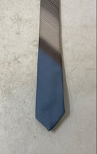 Load image into Gallery viewer, Oleg Cassini Mens Gray And Blue Striped Pattern Formal Pointed Tie
