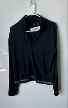 Load image into Gallery viewer, Under Armour Womens HeatGear Black Logo Tape Hem Full-Zip Track Jacket Size S
