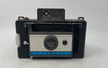 Load image into Gallery viewer, Vintage Polaroid Land Automatic 210 Silver Black Folding Instant Camera
