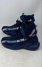 Load image into Gallery viewer, Furuian Do The Best Mens Blue White Lace-Up Mid Top Sneaker Shoes Size 13
