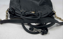 Load image into Gallery viewer, Michael Kors Womens Hamilton Black Leather Top Handle Satchel Handbag
