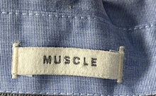 Load image into Gallery viewer, Abercrombie &amp; Fitch Mens Blue Muscle Short Sleeve Button-Up Shirt Size Large
