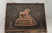 Load image into Gallery viewer, The Lion Of Babylon Embossed Copper Collectible Trinket Box With Lid
