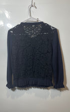 Load image into Gallery viewer, Karl Lagerfeld Womens Blue Long Sleeve Button-Front Cardigan Sweater Size XS
