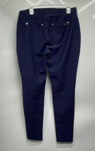 Load image into Gallery viewer, Michael Kors Womens Blue Flat Front Regular Fit Skinny Leg Ankle Pants Size L
