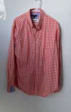 Load image into Gallery viewer, Banana Republic Mens Orange Printed Long Sleeve Slim-Fit Button-Up Shirt Size XL
