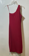 Load image into Gallery viewer, Fashion Nova Womens Red Sleeveless One Shoulder Sheath Dress Size M With Tag
