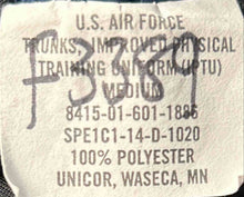 Load image into Gallery viewer, U.S. Air Force Mens Blue Lined Military Physical Training Trunks Shorts Size M
