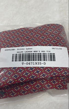 Load image into Gallery viewer, Lauren Ralph Lauren Mens Red Geometric Print Keeper Loop Adjustable Pointed Tie
