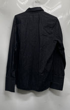 Load image into Gallery viewer, Calvin Klein Mens Black Striped Long Sleeve Spread Collar Button-Up Shirt Size M
