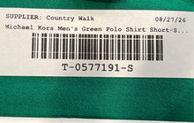 Load image into Gallery viewer, Michael Kors Mens Green Collared Short Sleeve Polo Shirt Size Medium
