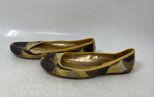 Load image into Gallery viewer, Coach Womens Yellow Brown Signature Print Round Toe Slip-On Ballet Flats Size 7B
