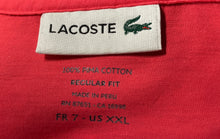Load image into Gallery viewer, Lacoste Mens Pink Pima Cotton Short Sleeve Regular Fit Pullover T-Shirt Size XXL
