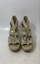 Load image into Gallery viewer, Michael Kors Womens Damita Beige High Wedge Heel Espadrille Sandals Size 8.5
